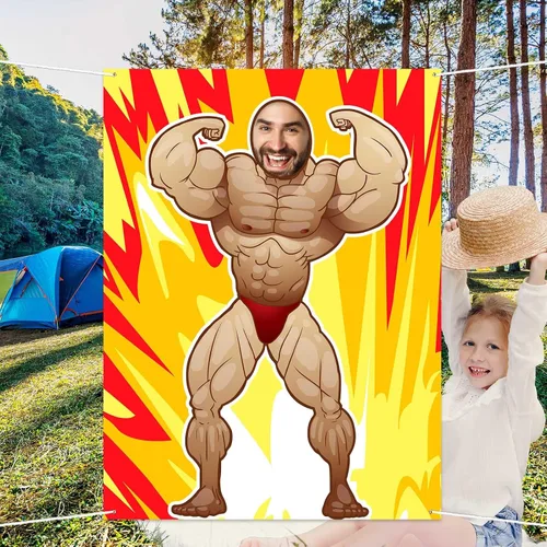 Miniatura 5 de Pancarta de fotos de fitness, telón de fondo, culturista, juego de simulación, fiesta, gimnasio, ejercicio, deportes, decoración temática muscular