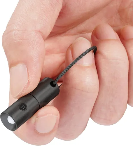Miniatura 8 de KeyUnity KF03 Linterna Nano de Titanio, Celda de Botón LR44 100 Lúmenes 5W LED Linterna de Llavero para Uso Diario (KF03 Granallado)