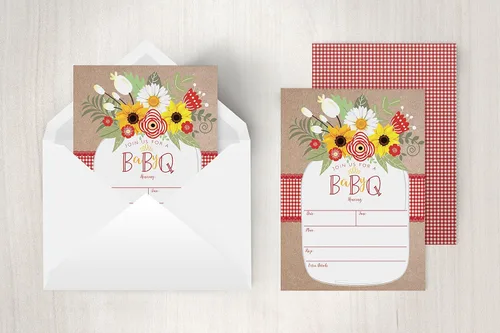 Miniatura 4 de Your Main Event Prints Invitación Baby BBQ – Invitación de Baby Shower – Invitación de verano Baby Q – Tarro Mason Floral – 20 invitaciones