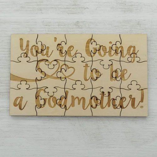 Miniatura 2 de You're Going to Be a Godmother - Rompecabezas de madera de tilo de 15 piezas, anuncio sorpresa de embarazo
