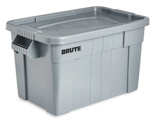 Miniatura 3 de Rubbermaid Commercial Products - BRUTE - Contenedor de almacenamiento con tapa - 20galones - Gris (FG9S3100GRAY) - Paquete de 6