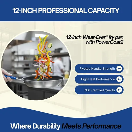 Miniatura 7 de Vollrath Wear-Ever CeramiGuard II sartén para freír con mango, Plateado