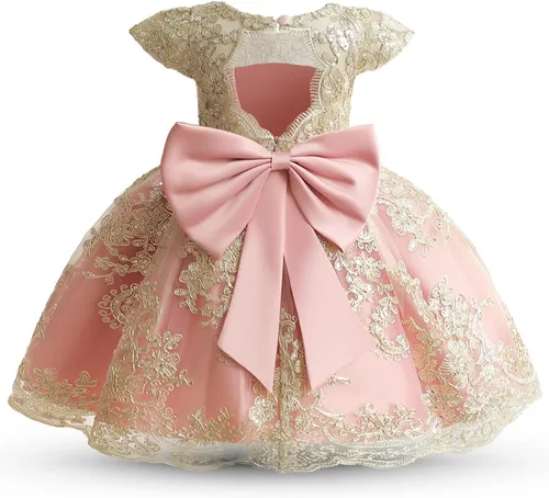 Miniatura 2 de TTYAOVO Vestido de flores para bebé, cumpleaños, princesa, fiesta, trajes de encaje
