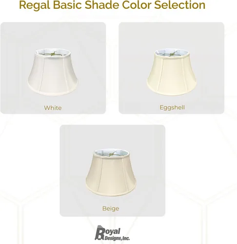 Miniatura 5 de Royal Designs, Inc. BSO-711-17WH - Pantalla de lámpara de campana de tambor poco profunda, 11 x 17 x 10, color blanco