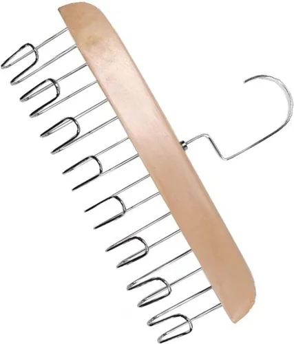 Miniatura 5 de plplaaoo Gancho para colgar bolsas, ganchos para bolsas de hierro, colgador multifuncional, sin perforaciones, con 8 ganchos, madera y acero