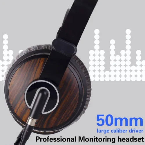 Miniatura 4 de lotoraia Auriculares de monitor de estudio de música de alta fidelidad, unidad de controladores de 1.969 in y conector de 0.138 in/0.250 in