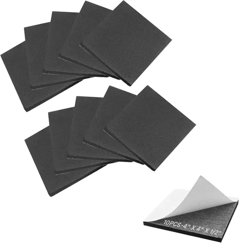 Miniatura 21 de Storystore 5 hojas acolchadas de espuma de 12 x 8 x 1/8 pulgadas, autoadhesivas, de espuma de celda cerrada, de neopreno, aislantes, almohadillas
