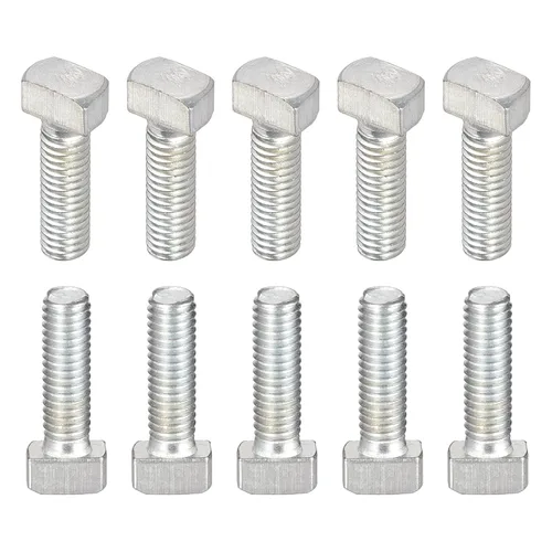 Miniatura 8 de DTGN Tornillo deslizante con ranura en T M6x20mm (DXL), 20 unidades, bueno para la industria de la construcción, pernos de riel en T chapados