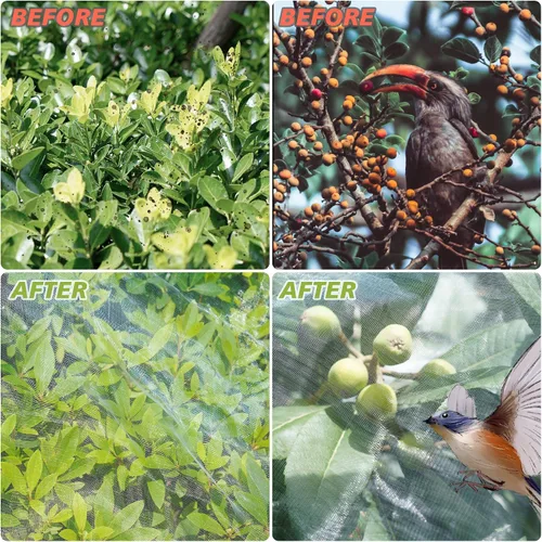Miniatura 4 de Red de protección de barrera de mosquitos, pájaros y animales, 8 x 33 pies, para plantas vegetales, frutas, flores, árboles, invernadero, cubierta