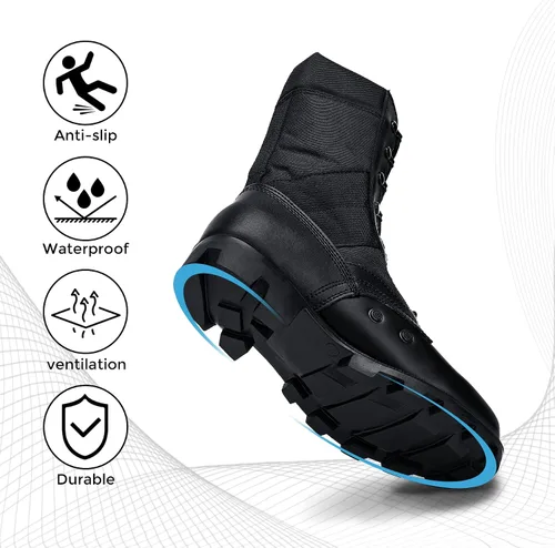 Miniatura 6 de WIDEWAY Botas tácticas del ejército para hombre, botas de combate ligeras, botas de selva, botas de trabajo militares, botas de desierto