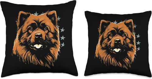 Miniatura 3 de 4th of July Dog Owner Apparel MD Chows Dog Gift Throw Pillow, 18x18, Multicolor