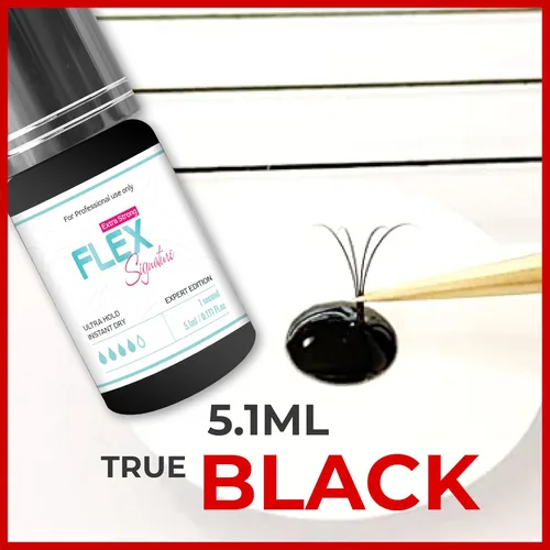 Miniatura 3 de THE LASH SUPPLY Pegamento de extensión de pestañas Flex Strong Hold de 0.17 onzas, suministros de extensión de pestañas, viscosidad media, retención