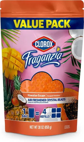 Miniatura 34 de Clorox Fraganzia Crystal Beads Ambientador con aroma hawaiano de escape, desodorante de habitación de larga duración, cuentas de gel eliminador