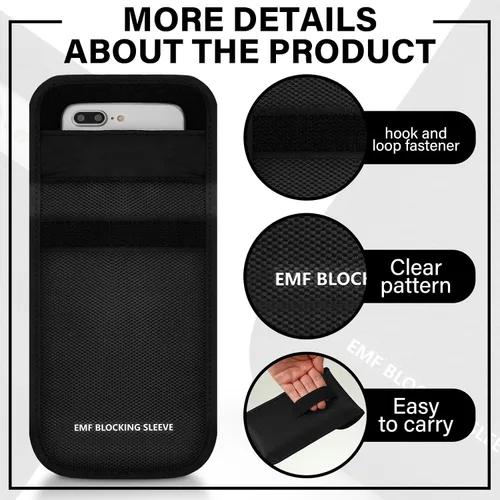 Miniatura 3 de Xuhal Faraday Bag - Funda de seguridad para smartphone, resistente a la intemperie, dispositivo de bloqueo de señal de nailon de 7.1 x 4.6 pulgadas
