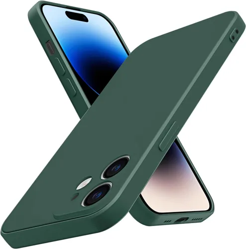 Miniatura 8 de Funda para iPhone 12 Mini, silicona líquida de alta calidad sedosa al tacto, protección de la cámara, forro de microfibra suave antiarañazos, funda
