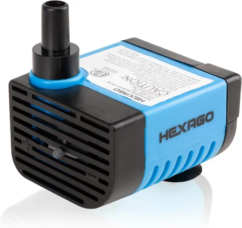 Hexago Bomba de fuente pequeña, 80 GPH (4.2 W 300 L/H) Mini bombas sumergibles, 3 adaptadores de salida, bombas sumergibles para fuente de agua para