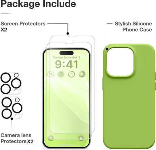 Miniatura 7 de GONEZ Funda magnética para iPhone 14 Pro, compatible con MagSafe, forro de microfibra antiarañazos y protector de pantalla, funda de silicona