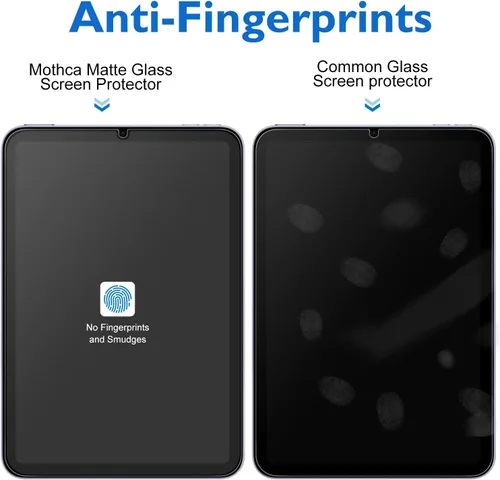 Miniatura 4 de Mothca Paquete de 1 protector de pantalla de vidrio mate para iPad Mini de 8.3 pulgadas A17 Pro (2024) y Mini 6 (2021) con marco de alineación