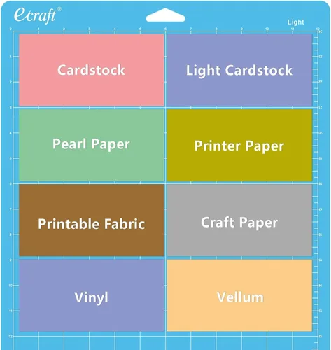 Miniatura 5 de Ecraft Alfombrilla de corte para Cricut Explore One/Air/Air 2 Maker (fuerte, estándar, ligera) 12 x 24 pulgadas y 12 x 12 pulgadas
