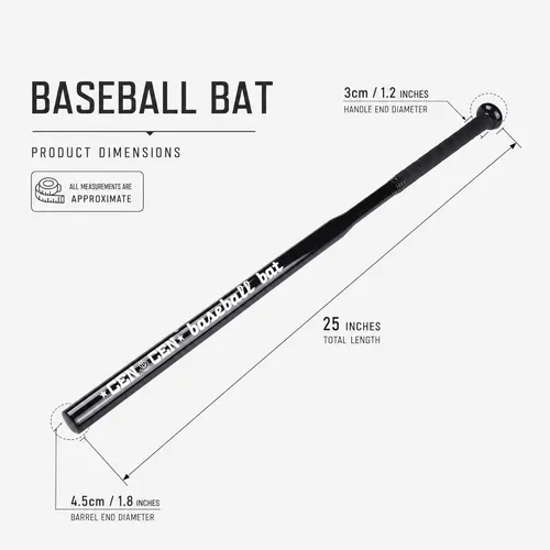 Miniatura 2 de Bate de béisbol, bate de béisbol utilizado para béisbol, acero aleado, con bolsa de transporte, hogar/coche/autodefensa, práctica de bateo Negro
