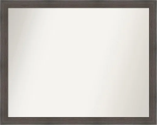 Miniatura 151 de Amanti Art Espejo de pared personalizado no biselado (24 x 27 pulgadas), marco estrecho de nogal chipre - varios tamaños personalizados - Espejo