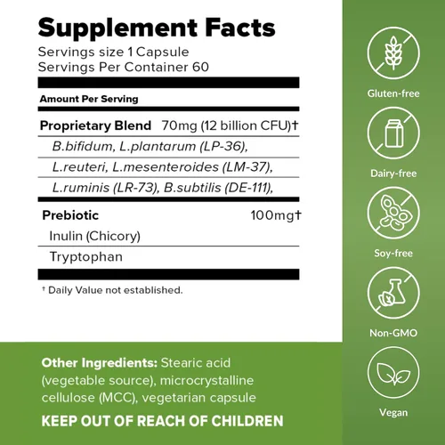 Miniatura 2 de BiotiQuest Probióticos de inmunidad ideales para equilibrar tu intestino y desarrollar resistencia del sistema inmunológico, 12 mil millones de UFC