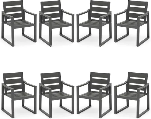 Miniatura 24 de Cozyman HDPS Sillas de comedor al aire libre, 350 libras, sillas de comedor de patio con reposabrazos, sillas de cocina al aire libre para todo