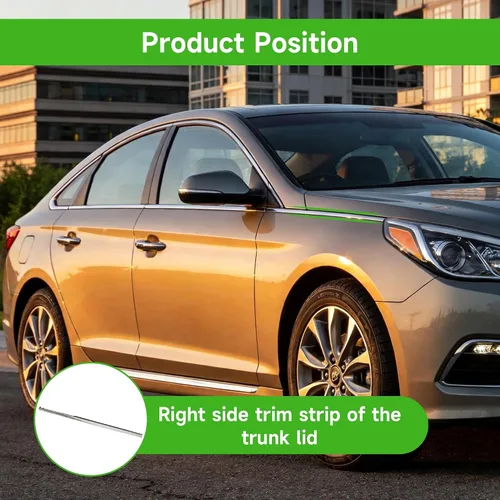 Miniatura 2 de Reemplazo de moldura cromada delantera derecha para Hyundai Sonata 87772-C1000 2015 2016 2017