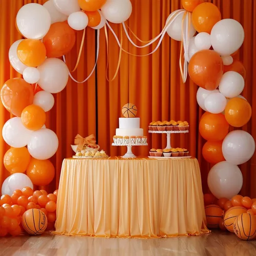 Miniatura 2 de TAYNSDJ101 - Cortina de boda naranja sin arrugas, sin arrugas, para fiestas, bodas, arcos, fiestas, ceremonias, escenarios, decoración de escenario