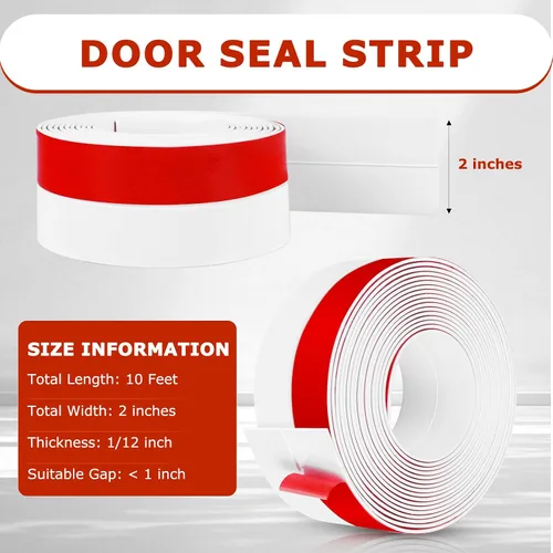 Miniatura 2 de Burlete autoadhesivo para puerta, tapón flexible para puerta de ducha, sello inferior de silicona para ventanas corredizas de vidrio y espacios