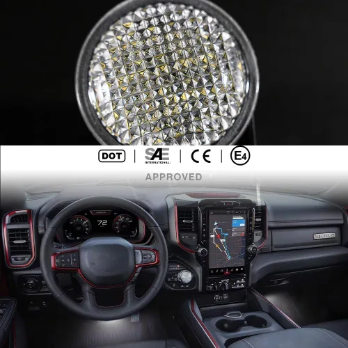 Miniatura 5 de Luces LED para alfombrilla interior y para salpicadero para Dodge Durango Nitro Ram 1500 2500 3500 1500 Classic LED Ensamblaje de lámpara