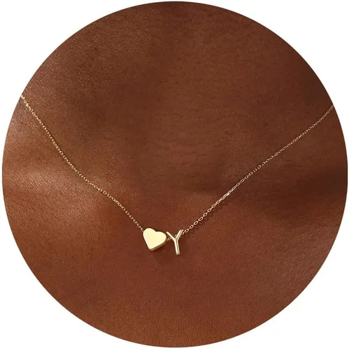 Miniatura 34 de Turandoss Mothers Day Gifts for Mom Wife - Dainty 18K Gold Plated Heart Initial A-Z Pendant Necklace Trendy Jewelry Heart Necklaces Birthday Mothers