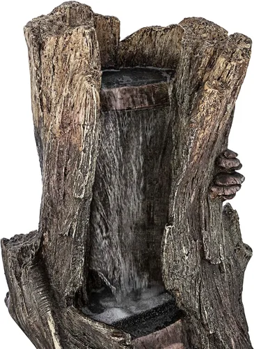 Miniatura 11 de Alpine WIN258 Fuente con ledes con motivo de cataratas de selva tropical, 41 pulgadas Gris
