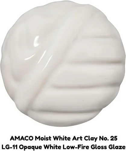 Miniatura 5 de Amaco 45015Y arcilla de modelado húmeda para cerámica, fuego bajo, multiuso, #25 color blanco