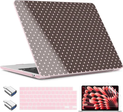 Miniatura 40 de TWOLSKOO Funda para MacBook Air de 15 pulgadas 2025 2024 2023 versión M4 A3241 M3 A3114 M2 A2941, carcasa rígida de plástico y protector