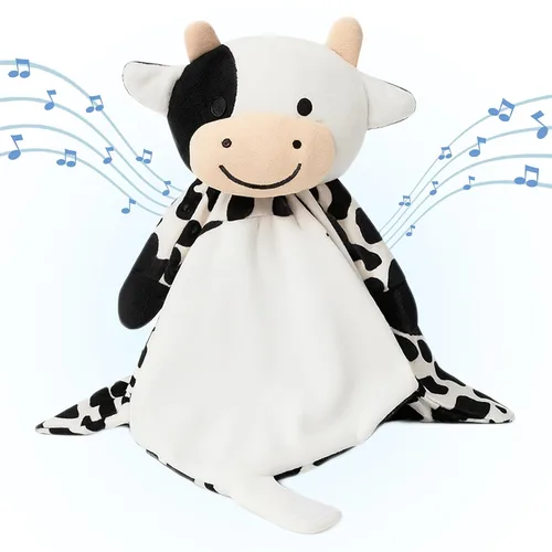 Miniatura 13 de Love By Emi Juguete para dormir 4 en 1 para bebé, máquina de sonido de animales de peluche y soporte para chupete, ruido blanco y música, manta