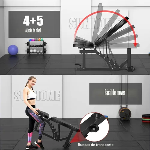 Miniatura 5 de SunHome Smith Machine, soporte para sentadillas Power Cage con barra Smith, sistemas de tracción LAT, máquina cruzada de cables y accesorio de cable