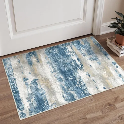 Miniatura 63 de GENIMO Alfombra antideslizante de 2 x 6 pies, lavable para pasillos de cocina, alfombras de cocina modernas abstractas, alfombra ligera de pelo bajo