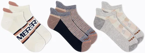 Miniatura 2 de Merrell Men's and Women's Recycled Everyday Half Cushion Socks-3 Pair Pack-Repreve Hiking Arch Support and Breathable Mesh