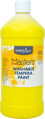 Miniatura 47 de Handy Art Little Masters - Pintura al temple lavable, turquesa, botella de 128 onzas, brillante y mezclable, alta opacidad, colores lavables