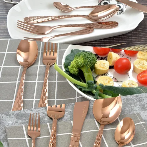 Miniatura 3 de Juego de cubiertos para 8 cubiertos de acero inoxidable de alta calidad, 40 piezas, incluye cuchillo mejorado, cuchara, tenedor, espejo pulido, apto