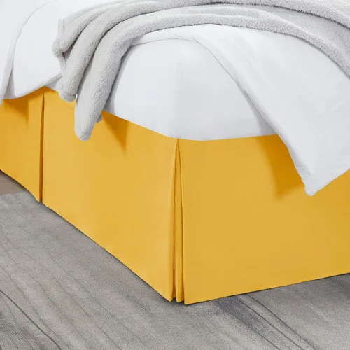 Miniatura 26 de Nestl Falda de cama individual blanca – Falda de cama de tamaño individual de 14 pulgadas de caída – Faldas de cama de microfibra cepillada – Falda