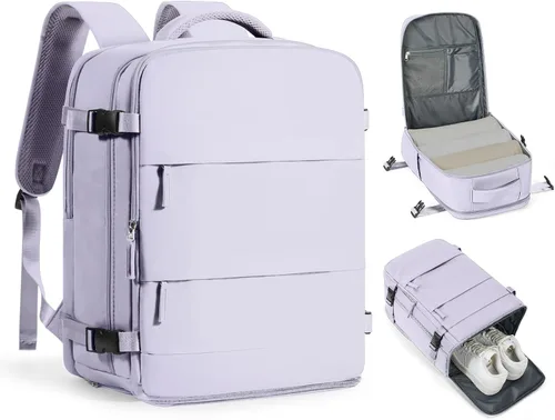 Miniatura 16 de coofay Mochila de viaje, para laptop, unisex, aprobada para aviones, bolsa de mano, equipaje, para artículos personales, para debajo del asiento