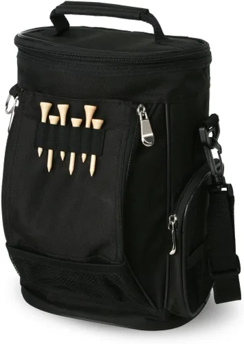 Miniatura 6 de Intech Enfriador de bolsas de golf y organizador de accesorios, portátil con aislamiento de 10 latas de cara suave, cabe en un carrito de golf, Rojo