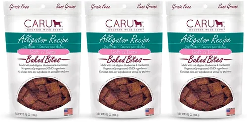 Miniatura 18 de Caru Soft n' Tasty Baked Bites Salmon Bites - Golosinas para perros para entrenamiento, carne real con arándanos y arándanos, bolsas de 4 onzas