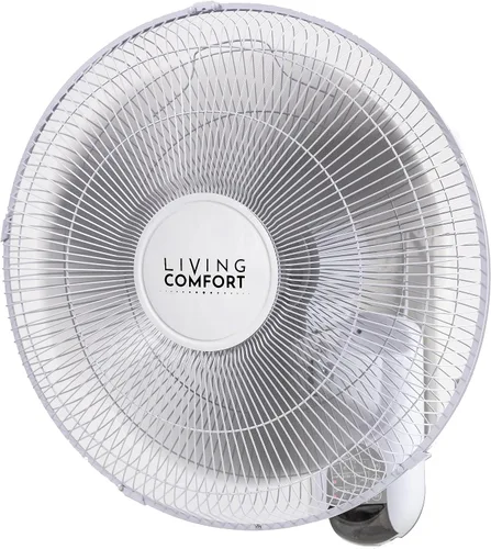 Miniatura 5 de Comfort Zone - Ventilador de pared oscilante con inclinación vertical ajustable, 16 pulgadas, 3 velocidades, rejilla metálica, oscilación de 90