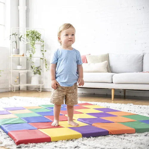Miniatura 8 de ECR4Kids SoftZone Tapete de Actividades de Retazos, Tapete de Juego Plegable, Surtido