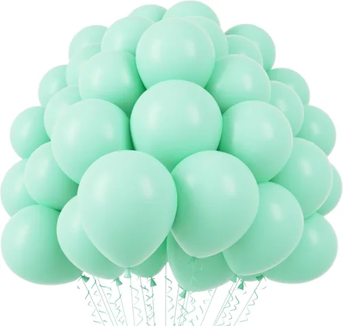 Miniatura 210 de Voircoloria - Globos azul bebé claro, paquete de 66 globos de 12 pulgadas de látex para fiestas para niños y niñas, para cumpleaños, baby shower, 16