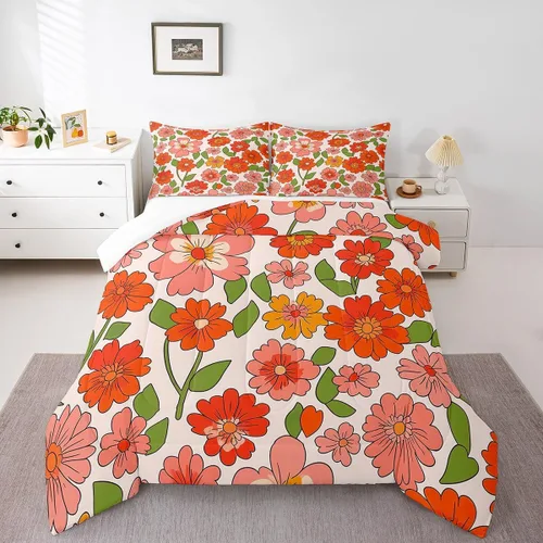Miniatura 47 de Feelyou Juego de edredón de música rock para niños, edredón colorido con estampado de mariposas para niños y niñas, juego de ropa de cama de Multi