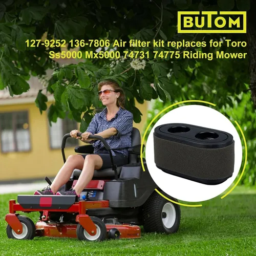 Miniatura 2 de 136-7806 127-9252 Kit de mantenimiento de filtro de aire para cortacésped Toro Timecutter SS5000 SW5000 Toro 50" 42" TimeCutter SS SW SWX con motor
